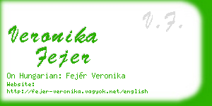 veronika fejer business card